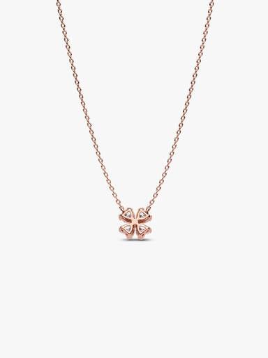 Sparkling Lucky Clover Pendant Necklace