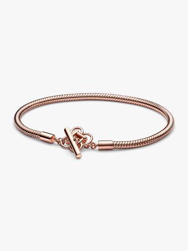 Pandora Moments Peace Knot T-bar Snake Chain Bracelet