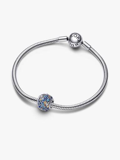 Planet Mercury & Stars Sparkling Charm