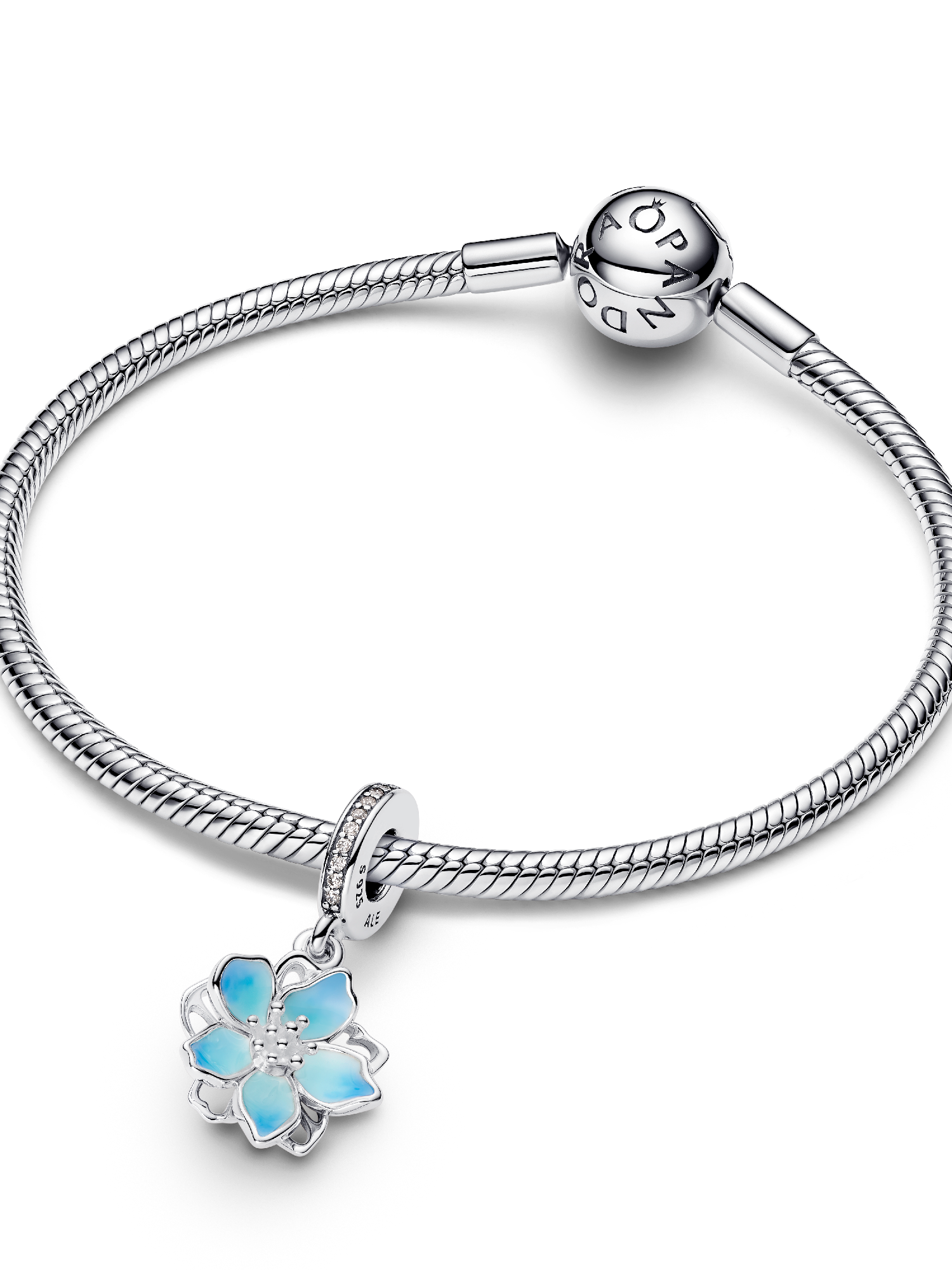 Blue Blossom Dangle Charm | Sterling silver | Pandora HK