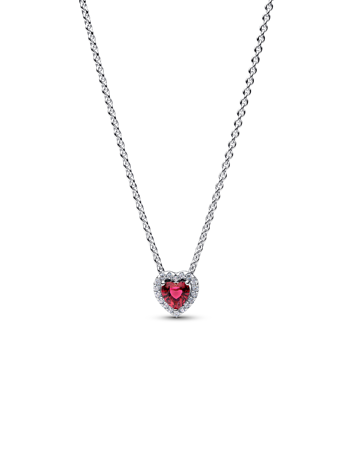 Elevated Red Heart Collier Necklace