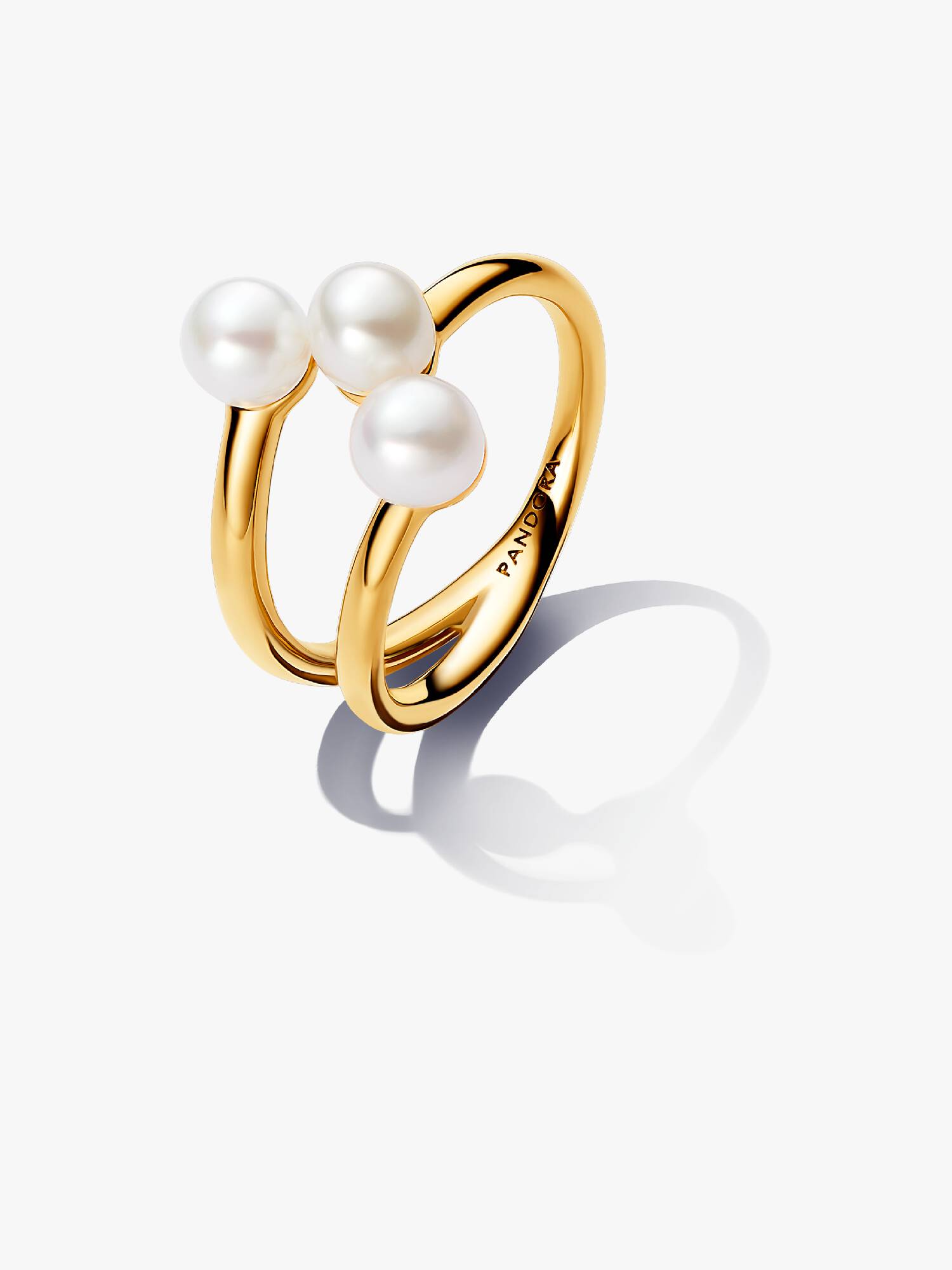 Treated Freshwater Cultured Pearl Open Ring