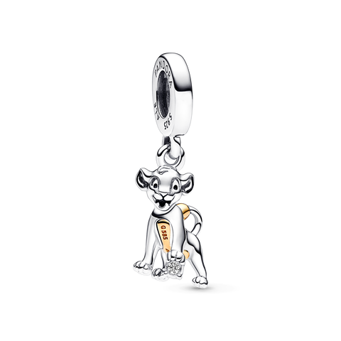 Disney 100th Anniversary Simba 0.009 ct tw Lab-created Diamond Dangle Charm