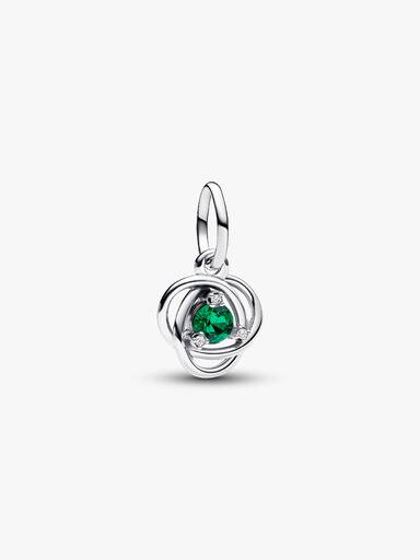Green Eternity Circle Dangle Charm