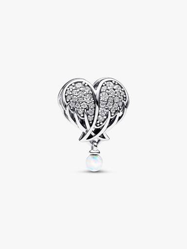 Sparkling Angel Wings & Heart Charm