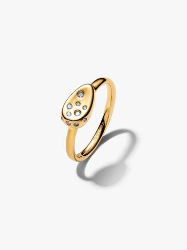 Small Stone-Set Oval Signet Ring