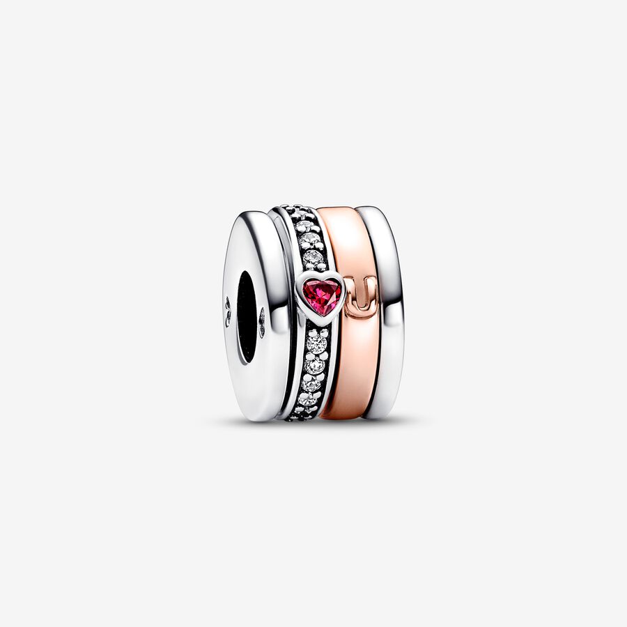 Two-tone Turning Love Message Charm image number 0