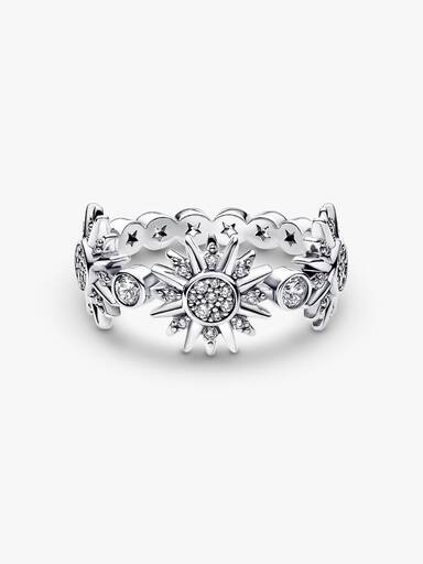 Sparkling Triple Sun Ring