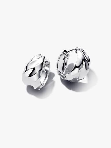 Rippled Small Hoop Earrings