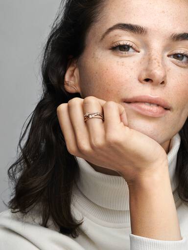 Sparkling Triple Band Ring