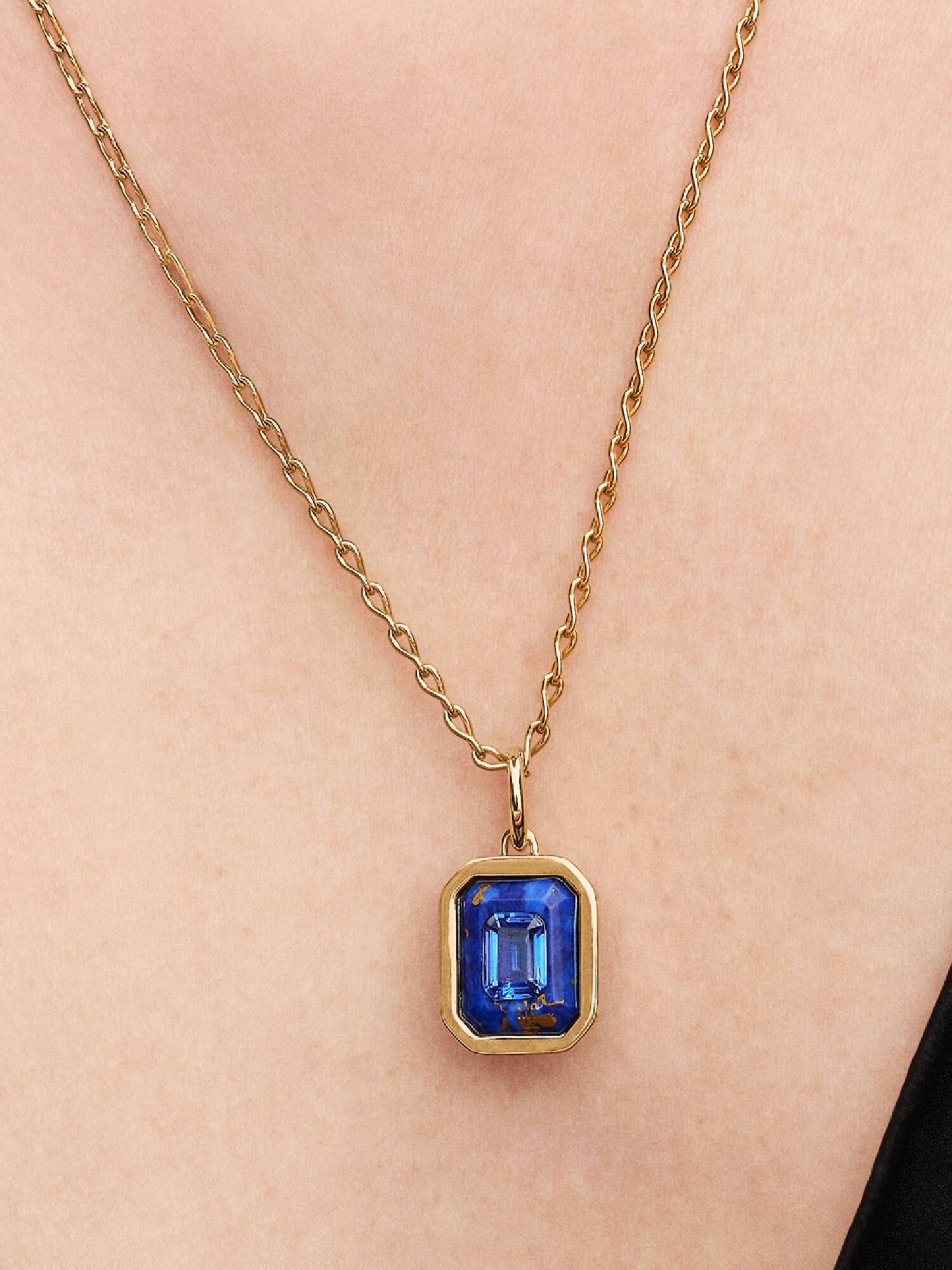 Celestial Blue Hexagon Dangle Charm