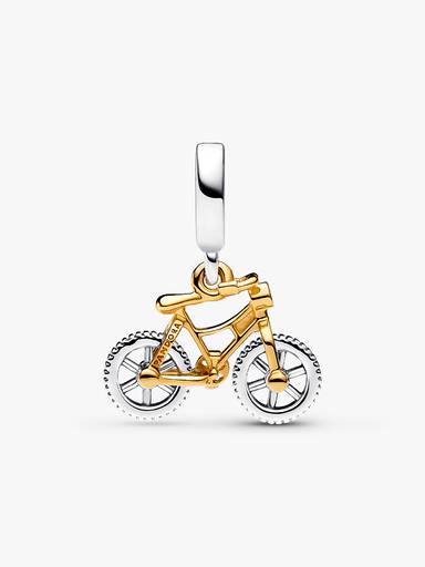 雙色金屬旋轉車輪單車吊飾
