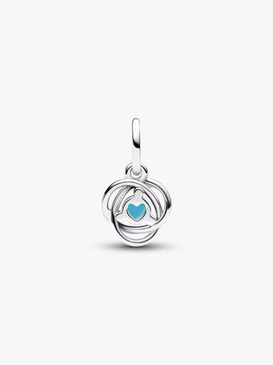 Turquoise Blue Eternity Circle Dangle Charm