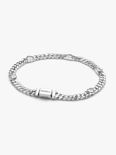 Heart Cuban Chain Bracelet