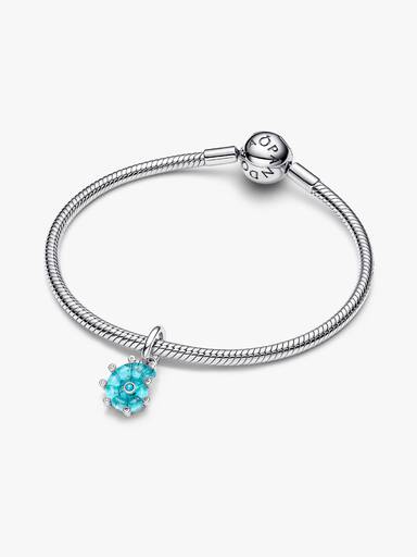 藍色 Murano 琉璃海螺吊飾