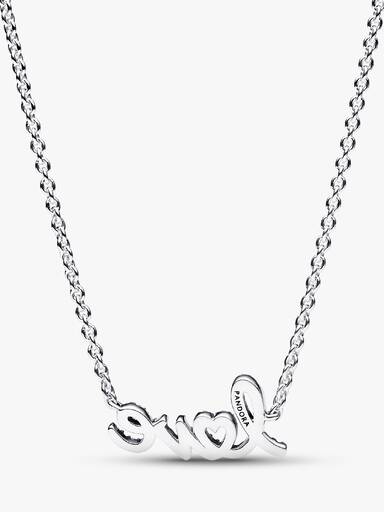 Sparkling Handwritten Love Collier Necklace