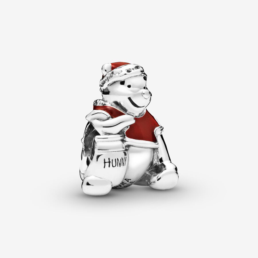 Disney Winnie the Pooh sterling silver charm with red enamel image number 0
