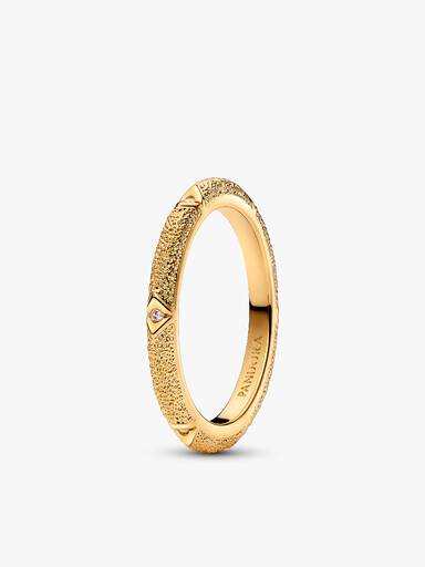 Pandora ME Texture & Pyramids Ring Set