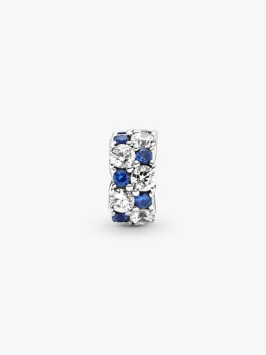 Clear & Blue Sparkling Clip Charm