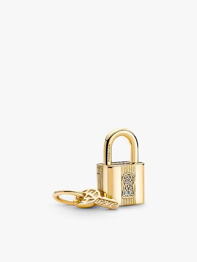 Padlock & Key Heart Clasp Snake Chain Bracelet Set