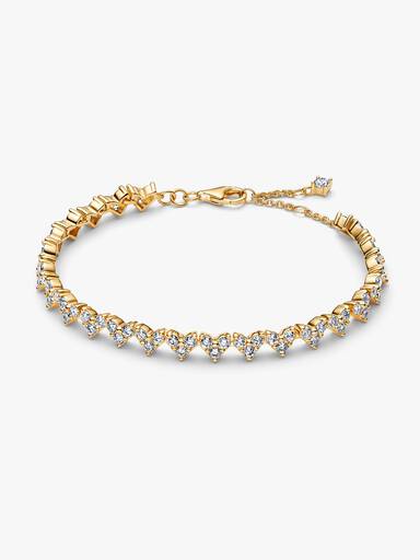 Triple Stone Heart Bracelet