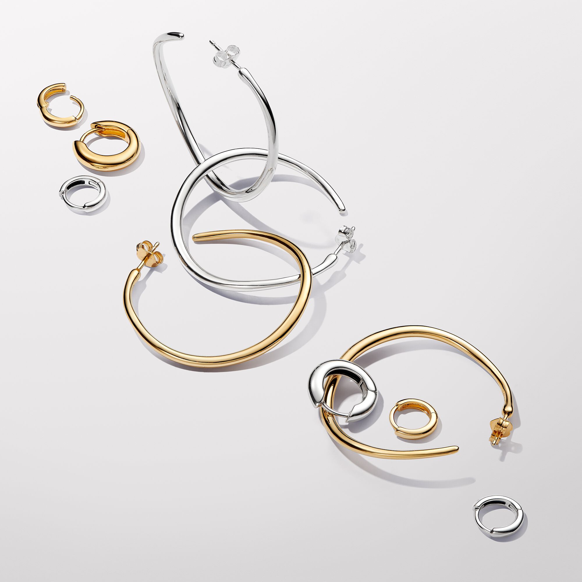 Basketball Stud Earrings Set - Mix & Match Gold Plated Hoop & Ball Earrings With CZ & Enamel
