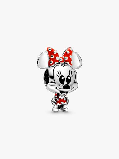 Disney Minnie sterling silver charm with red and black enamel