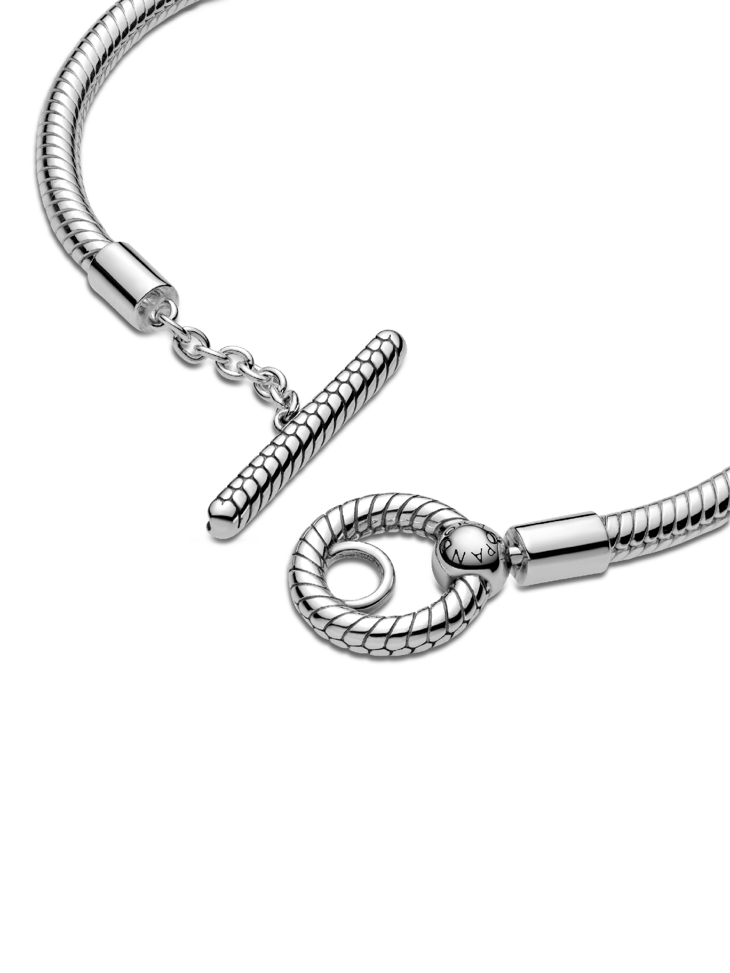 Pandora Moments T-Bar Snake Chain Bracelet | Sterling silver