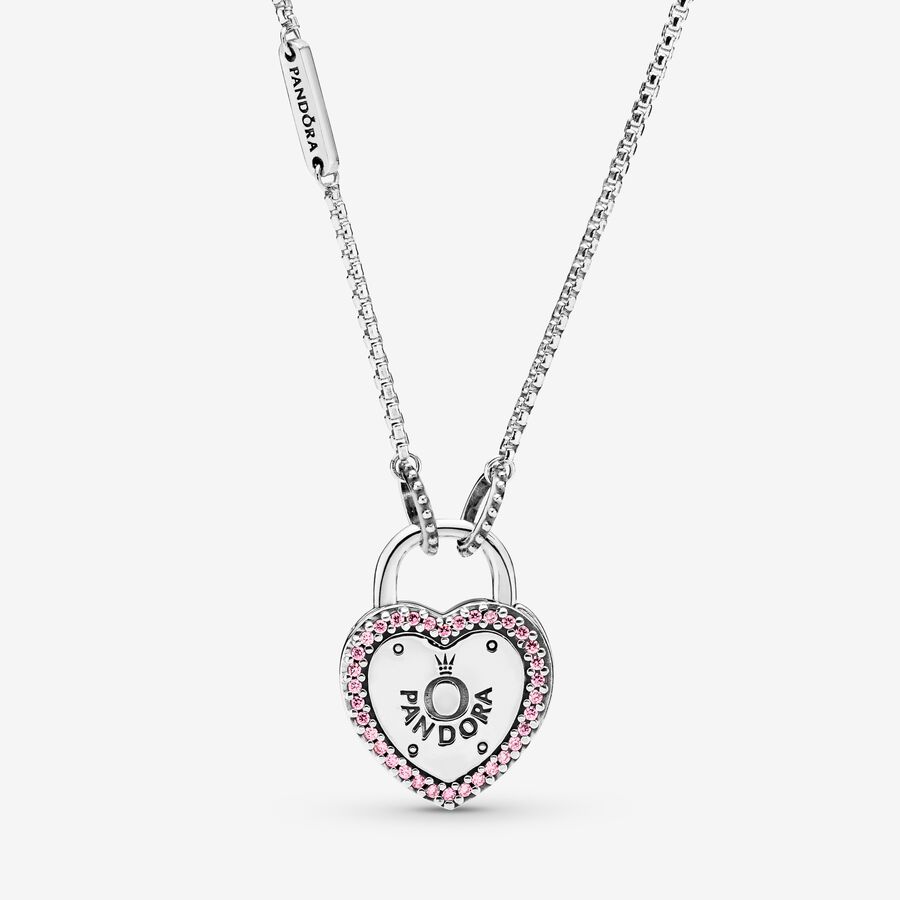 Heart-shaped Padlock Necklace image number 0