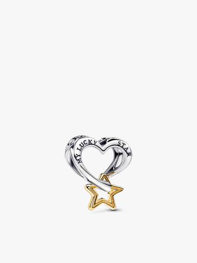 Lucky Star & Heart T-Bar Snake Chain Bracelet Set