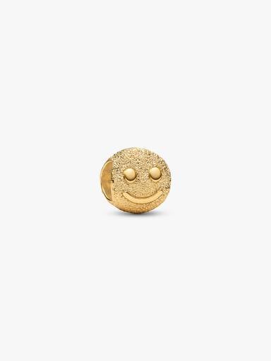 Textured Happy Face Mini Charm