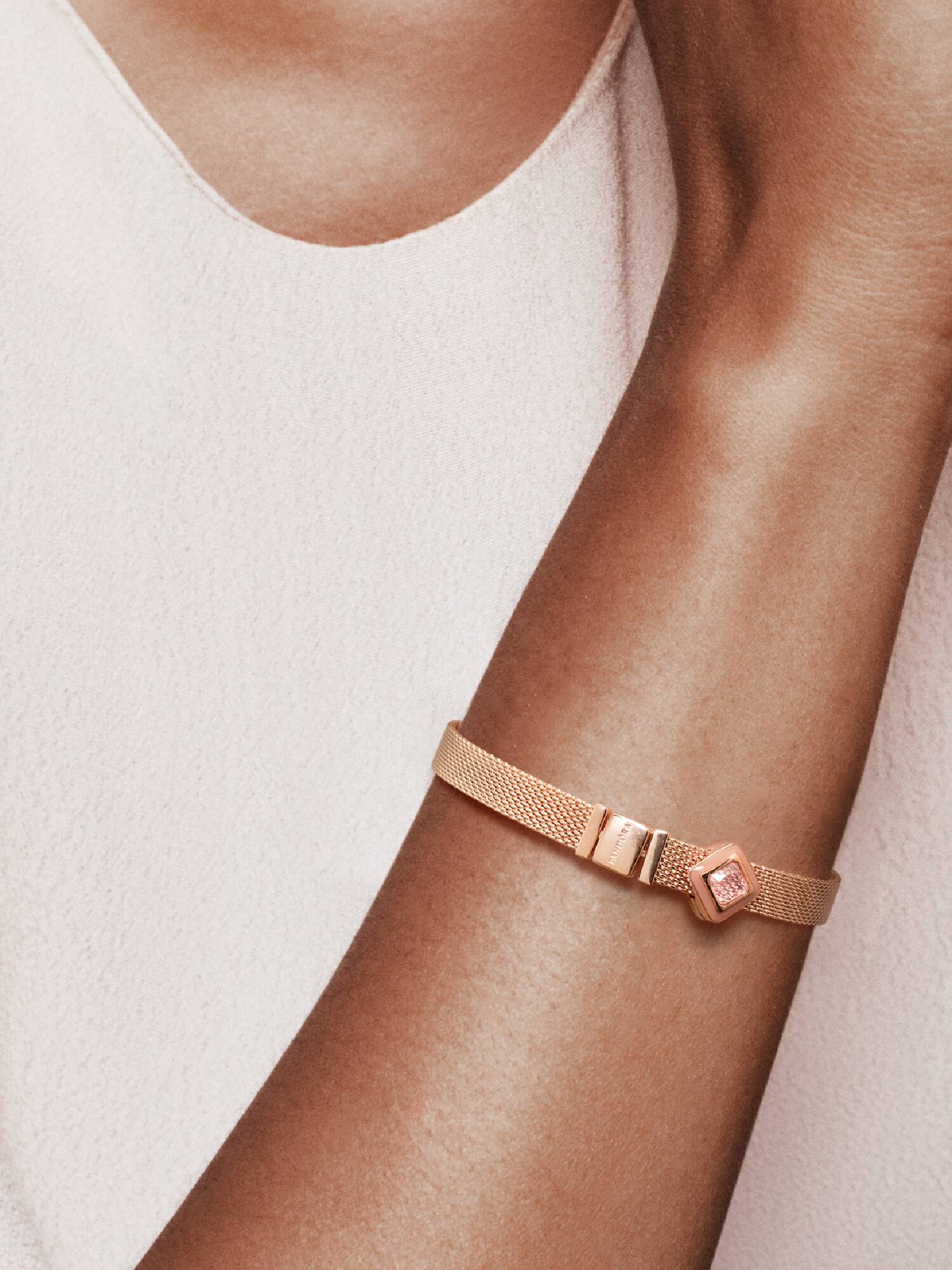 Pink Square Clip Charm