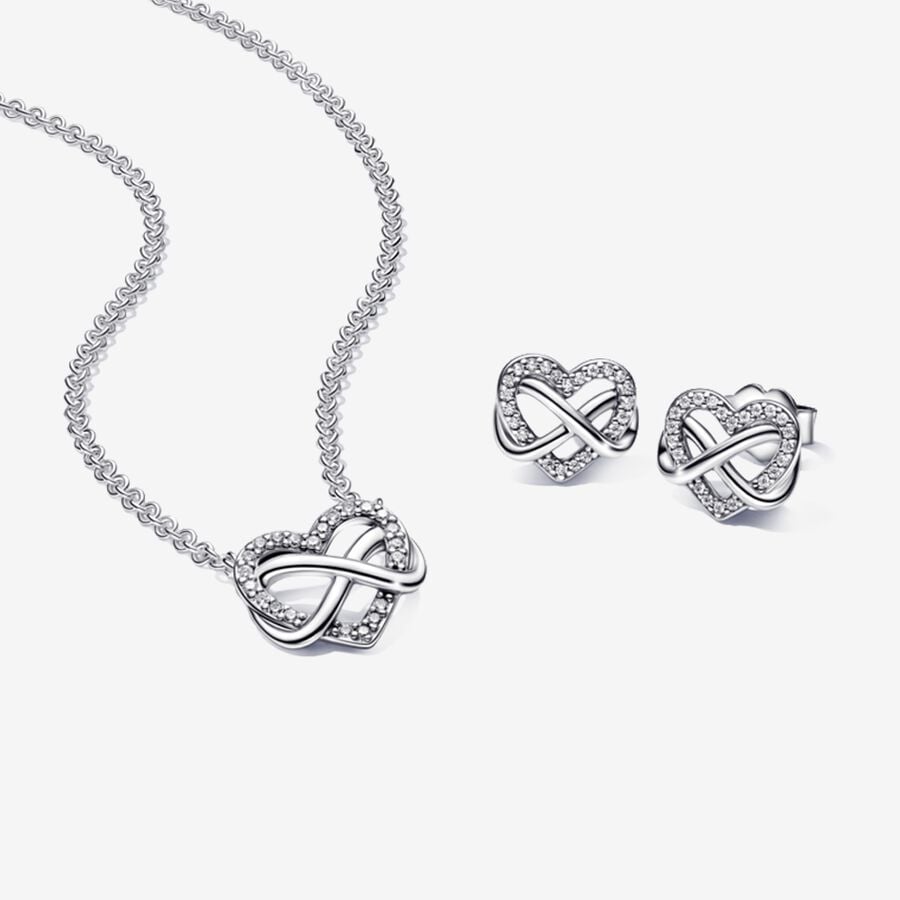 Sparkling Infinity Heart Jewelry Set image number 0