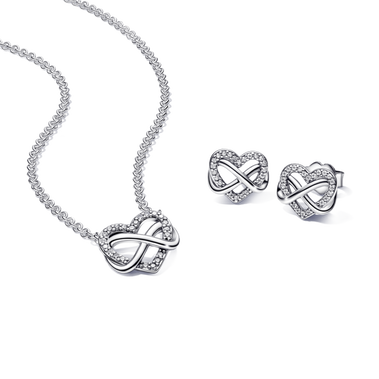 Sparkling Infinity Heart Jewelry Set