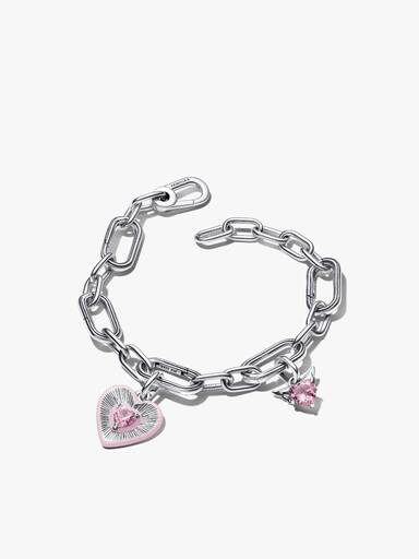 Pink Heart Bracelet Set
