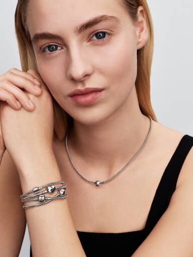 Pandora Moments Barrel Clasp Snake Chain Bracelet