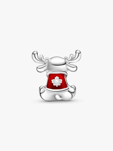Canada Moose Maple Leaf Charm