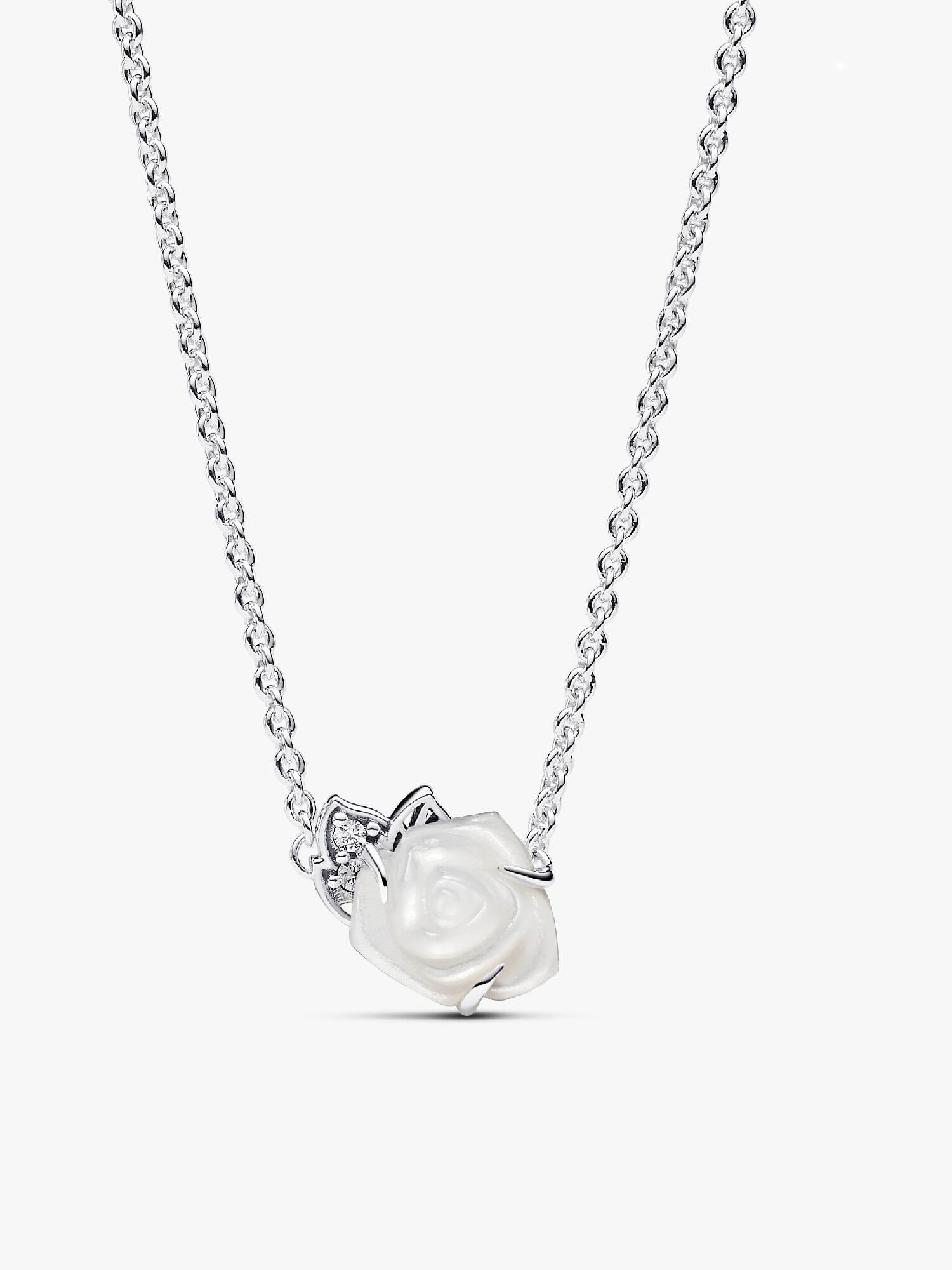 White Rose in Bloom Collier Necklace