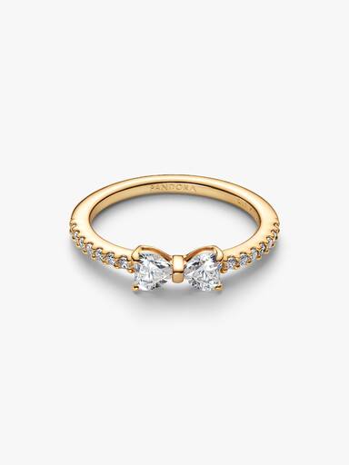 Sparkling Clear Bow Ring