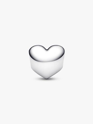 Engravable White Stone Heart Charm
