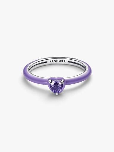 Pandora ME 紫色脈輪之心戒指