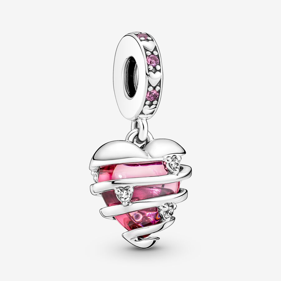 Reveal Your Love Heart Spiral Dangle Charm image number 0