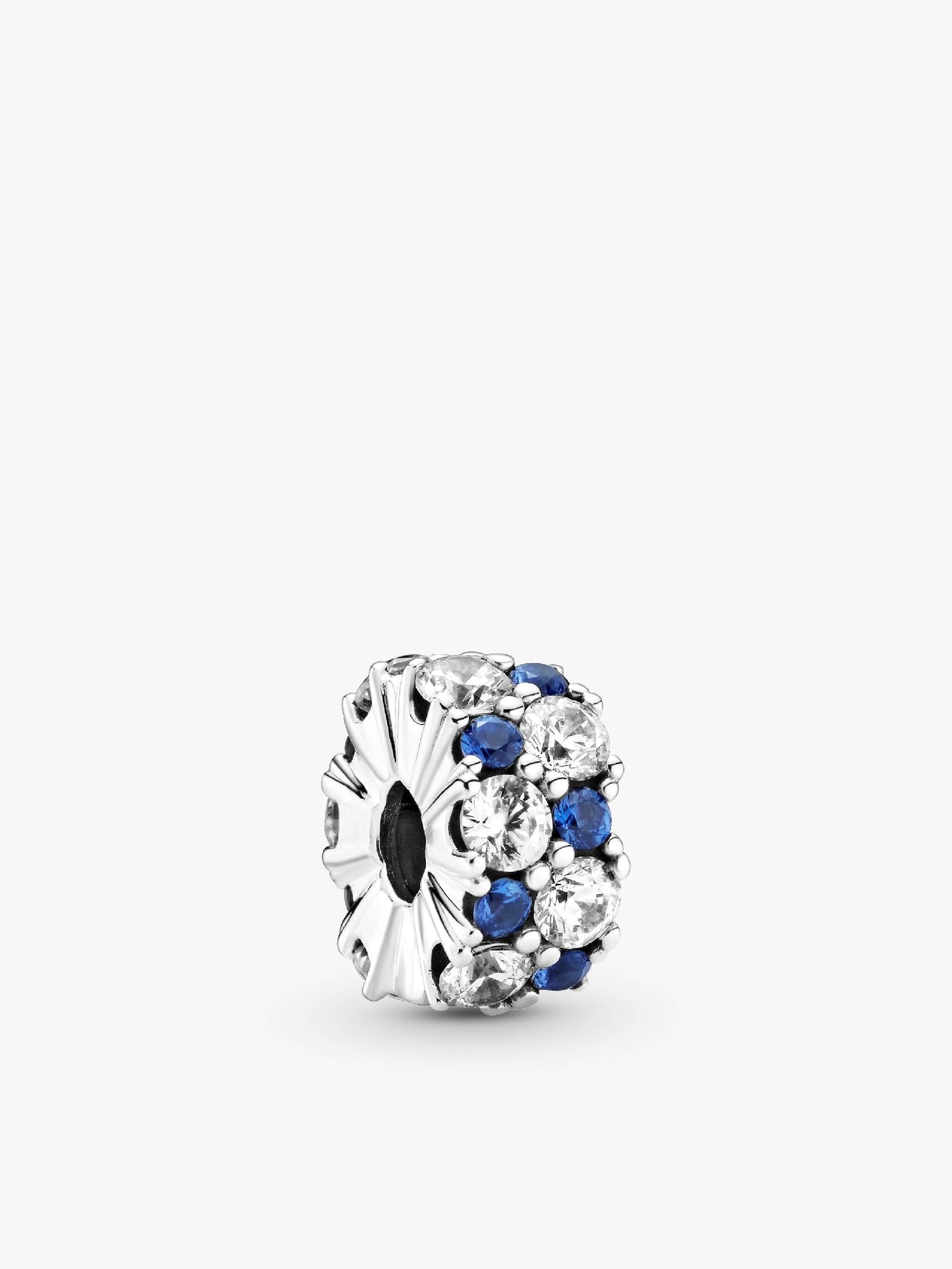 Clear & Blue Sparkling Clip Charm