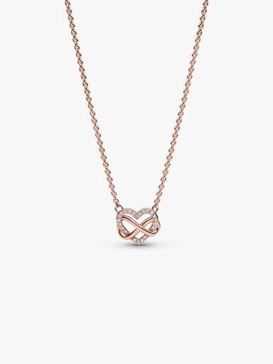 Sparkling Infinity Heart Collier Necklace