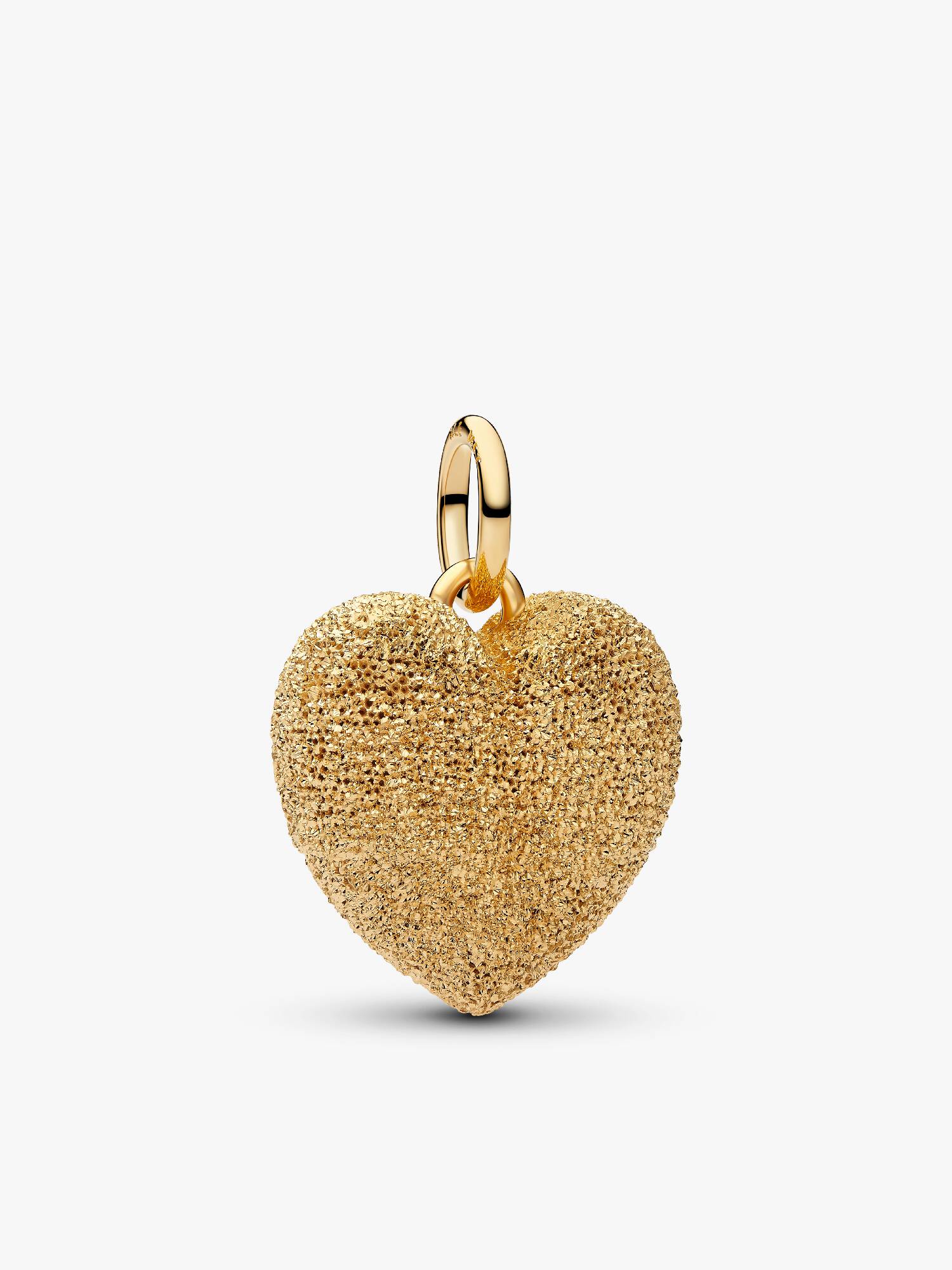 Textured Puffy Heart Dangle Charm