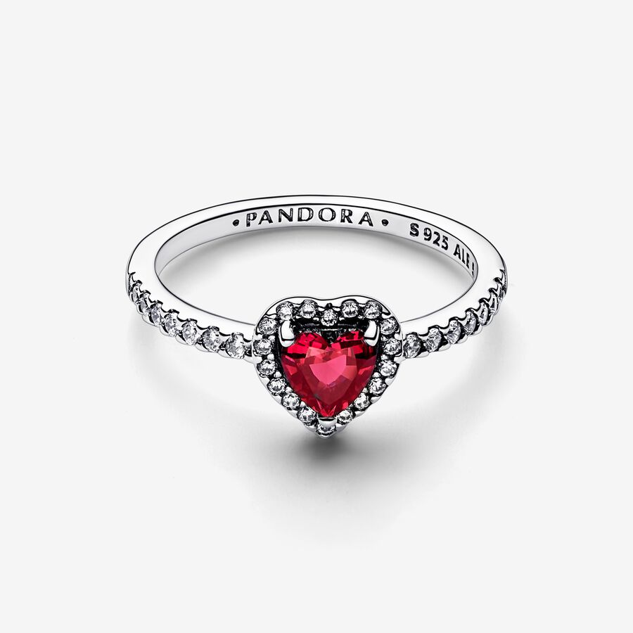 Elevated Red Heart Ring | Sterling silver | Pandora HK