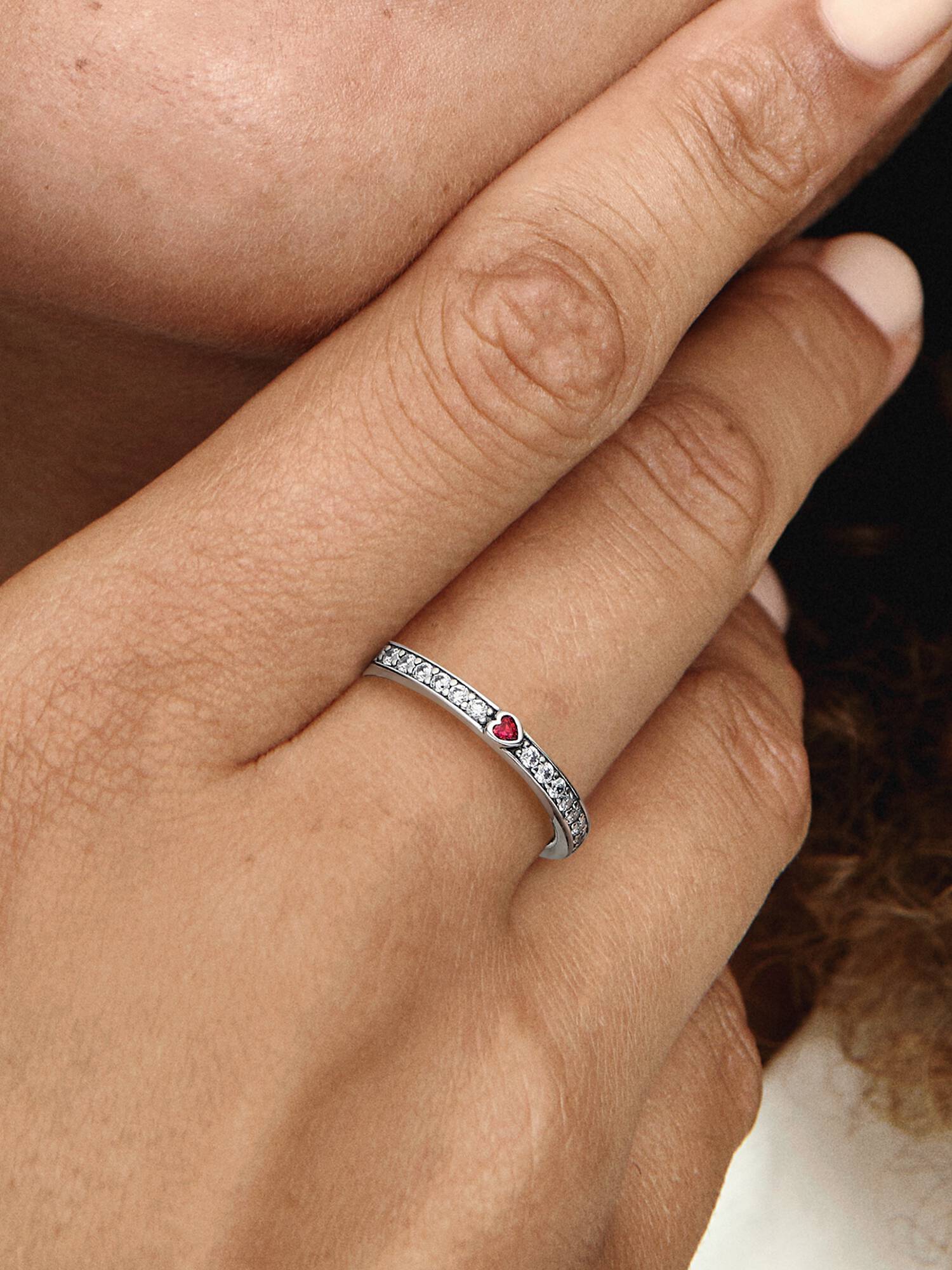 Sparkling Love Message Ring