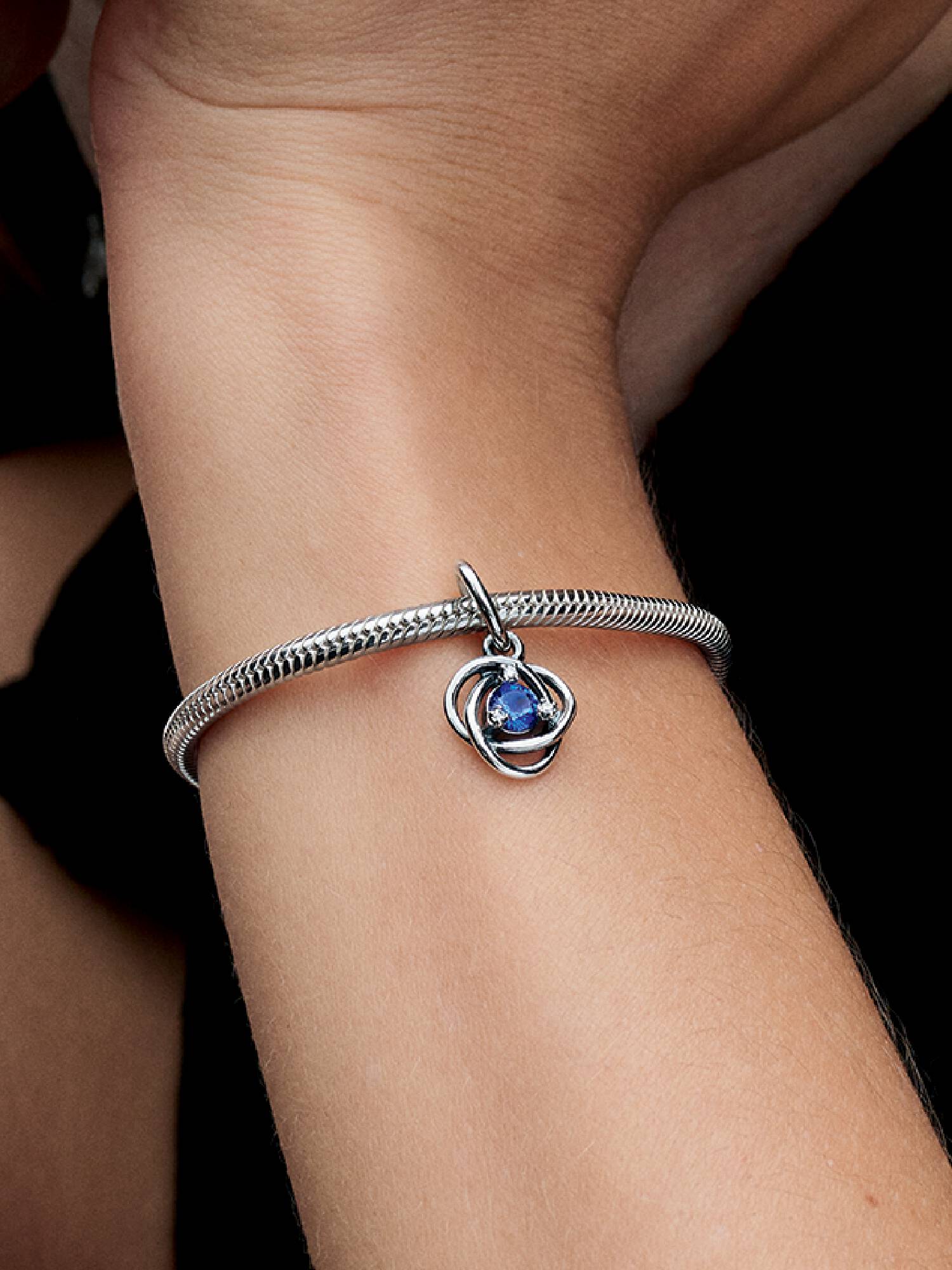 Blue Eternity Circle Dangle Charm