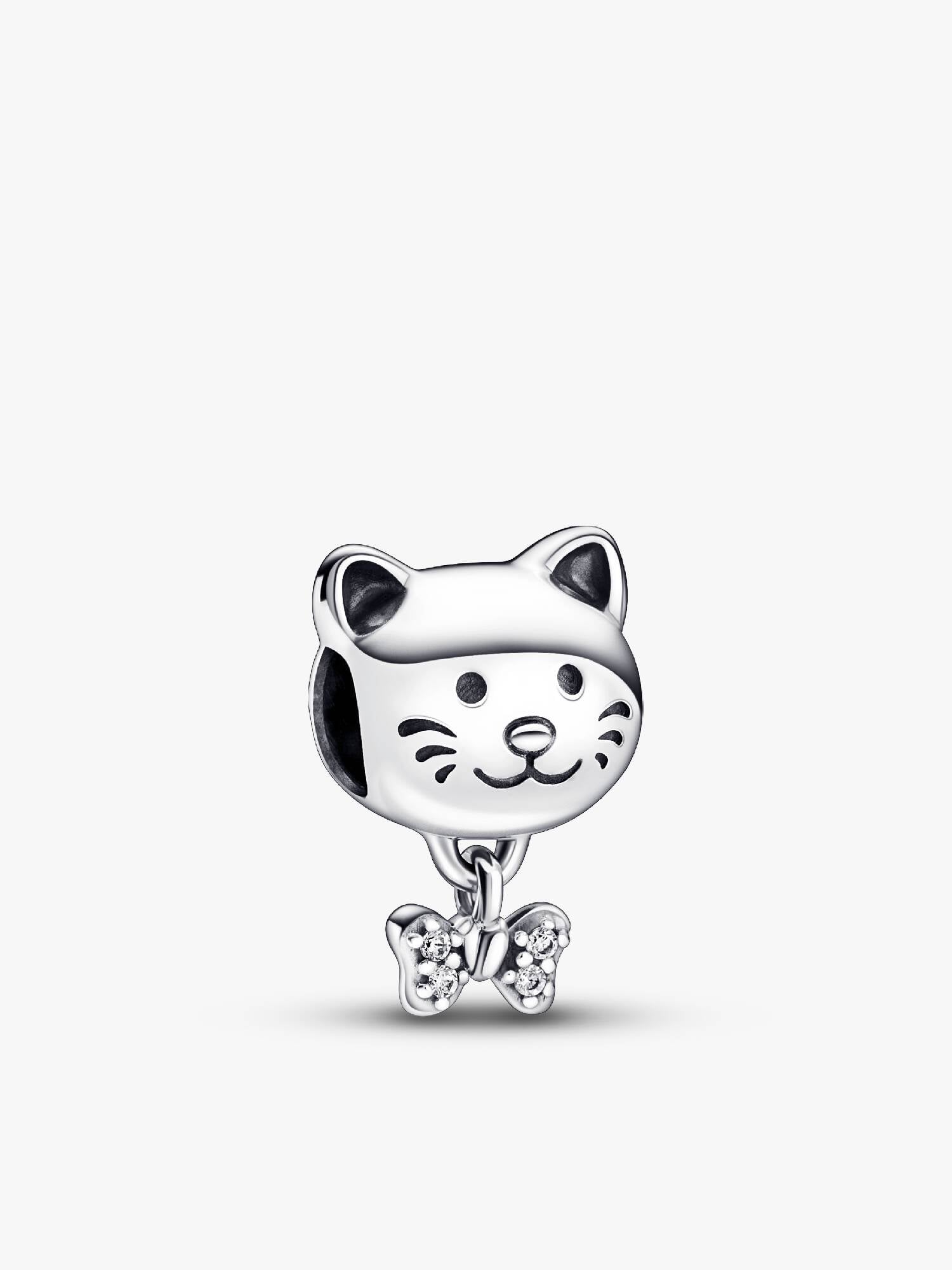 Pet Cat & Bow Charm