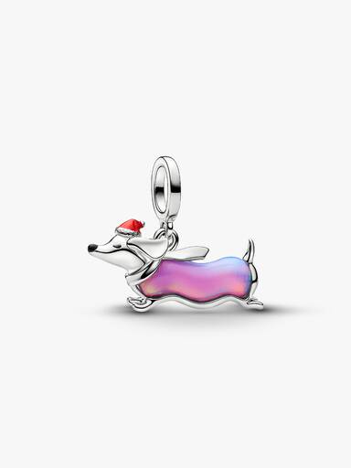 Christmas Dachshund Dangle Charm